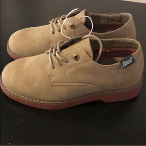Bass taupe suede oxford shoes size 2 boys Beige Lace-Up Shoes with Re